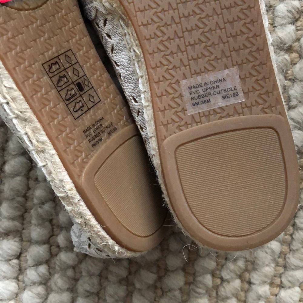 Michael Kors Beige Laser Cut Espadrille Flats - Picture 4 of 5